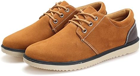 GOFO GOFO casual breathable outdoor sports suede rubber men shoes fashion Brown 9.5 D(M) US