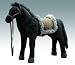 Happy People 58401 - Pferd mit Sound, stehend, Tragkraft ca. 100 kg, schwarz