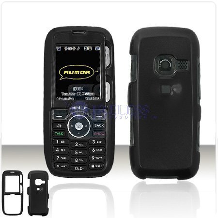 Solid Black Case Cover for Brand LG LX260 LX-260 Rumor Protective Cell Phone Hard SNAP-ON