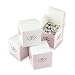 White with Silver Foil Linked at the Heart Cube Favor Box