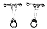 Handcuff Nipple Bar Body Jewelry Pair