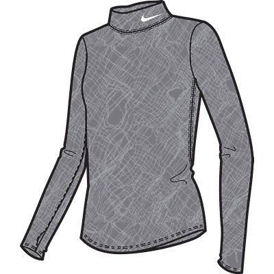 NIKE PRO PRINTED THERMAL MOCK (GIRLS) - XL