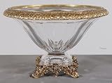 Bohemian & Bronze Crystal Bowl