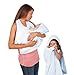 ClevaMama Apron Hooded Baby Towel - Bath Towel With Hood, Soft Cotton Bath Wrap, Blue
