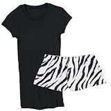 YouthZebra&BlackT-shirtPajamaSet