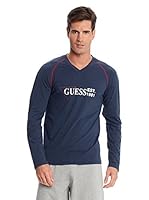 Guess Camiseta Manga Larga (Azul Marino)