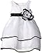 Blueberi Boulevard Baby-Girls Newborn Sleeveless Tiered Flower Dress, White, 3-6 Months