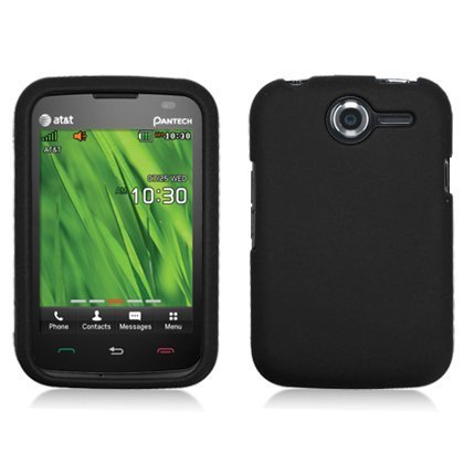 Aimo Wireless PNP6030PCLP001 Rubber Essentials Slim and Durable Rubberized Case for Pantech Renue P6030 - Retail Packaging - Black