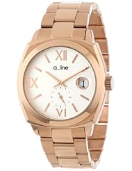 a_line Womens AL-80014-RG-22 Dashuri Light Silver Dial Rose Gold Ion-Plated Stainless Steel Watch