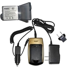 HQRP Battery & Home Fast AC / DC Car Charger for Canon PowerShot SD960 IS, SD780 IS, TX1 plus Euro Plug Adapter