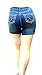 LA Bonita/Jack David Women's Premium Plus Size Blue Denim Jeans Shorts Stretch (26, LA Bonita 7A150MSH)