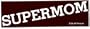 SUPERMOM (BROWN) decal bumper sticker