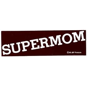 SUPERMOM (BROWN) decal bumper sticker