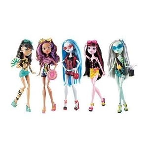 Monster High Gloom Beach Doll 5Pack