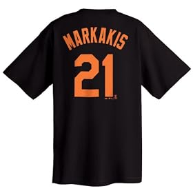 Nick Markakis Baltimore Orioles Black MLB Player T-shirt