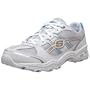 Skechers Women's Sunkiss Lace-Up Fashion Sneaker,White Aqua,6 M US