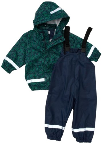 Playshoes Unisex - Baby Babybekleidung/ Bekleidungssets Regenanzug Ornament 408694, Gr. 80, Blau (11 marine)