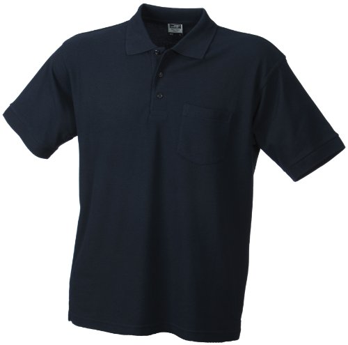 James & Nicholson Herren Polo-Pique-Pocket, navy, M, JN026 ny Preisvergleich