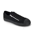 MENS Sizing Black Canvas Spiked Steel Toe Sneaker Shoe Punk Goth 2 Zipper