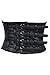 Sexy Womens Black Faux Leather Pin up Wide Waist Belt Corset