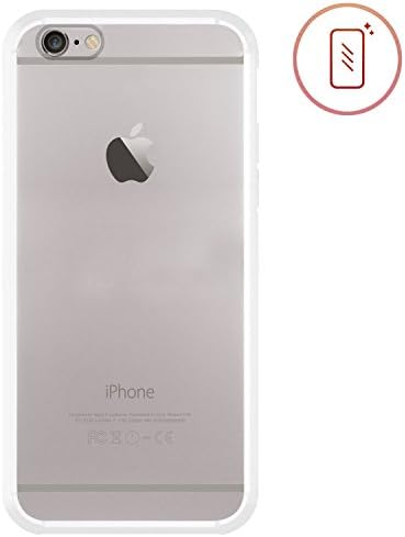 Acrylic iPhone 6/6S Slim Soft Back Panel Cover, Silicone Integrated Shock-absorbing Bumper For iPhone 6/6s( 4.7 inch)-White