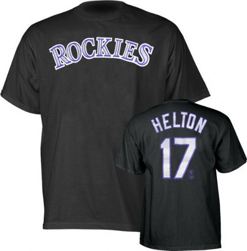 Buy Todd Helton Colorado Rockies Name and Number Black T-Shirt
