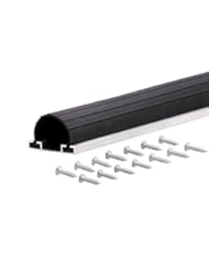 M-D Building Products 87668 18-Feet Universal Aluminum and Rubber Garage Door Bottom, Black
