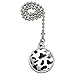 Cow Print Black White Ceiling Fan and Light Pull Chain