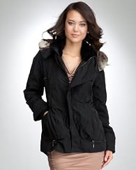Faux Fur Trim Snap Pocket Anorak