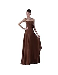Strapless Fall Chiffon Bridesmaid Dress/Party Dress/Wedding Dress 