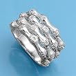 Sterling Silver Ring - Plumeria - Clear CZ - 13 mm x 6 mm, Sizes 6-10 Sterling Silver Ring - Plumeria - Clear CZ - 13 mm x 6 mm, Sizes 6-10