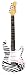 Huntington 39" Inch ZEBRA Full Size Electric Guitar & Gig Bag, Strap, Cable (Free eBook & DirectlyCheap(TM) Translucent Blue Medium Guitar Pick)
