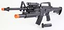 1:1 FULL SCALE Spring Powered Scarface M16 with Grenade Launcher, LED Flashlight, Laser Aiming Sight, Foregrip, M16 FPS-260 Grenade Launcher FPS-300 M16 Airsoft Guns