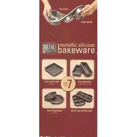 Metal Flex Metallic Silicone Bakeware Non-stick Flexible 7 Piece Set by Metal Flex