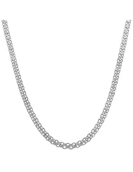 Rhodiumplated Sterling Silver 3-mm Bismark Chain (18 Inch)