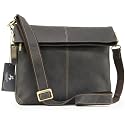 Visconti Oil Brown (Mud) Top Folding Leather Messenger Bag A4 18762