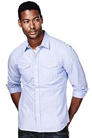 North Coast Pure Cotton Double Striped Shirt