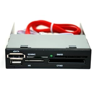 Cardreader All in one intern 3,5" USB eSATA Neu #1612