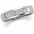 14K White Gold Diamond Wedding Band Duo - Lady's Ring - 0.60 Ct.