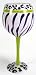 Hand Painted Animal Print Wine Glass, One of Four Different Styles, Holds 18 Oz