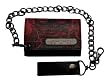 Tool Red Face Parabola Trifold Leather Wallet With Chain