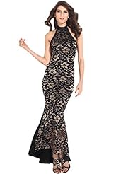 Halter Sleeveless Mermaid Lace General Print Cocktail Evening Dress/Party Dress/Maxi Dress 