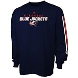 Reebok Columbus Blue Jackets Navy Blue Sharp Edge Long Sleeve T-shirt