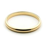 14K yellow Gold Men's & Women's Wedding Bands 2mm non comfort-fit light, 4.75