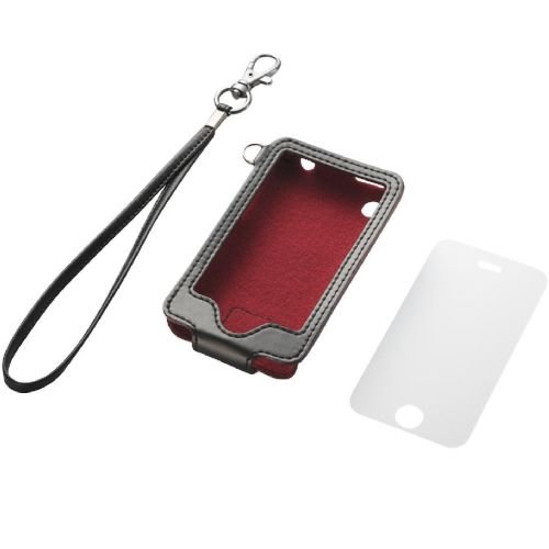 ELECOM iPhone 3GS 2009 レザーケース ブラック MPA-P09LCBK