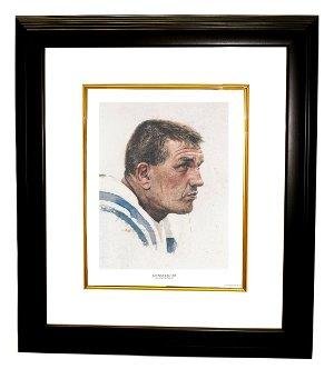 Johnny Unitas unsigned Baltimore Colts 11x14 Lithograph Custom Framed - Framed NFL Photos, Plaques and Collages