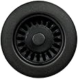Houzer 190-9265 Sink Strainer for 3.5-Inch Drain Openings, Matte Black