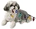 Shih Tzu (Silver/White) Playing With Christmas lights Christmas Ornament Holiday Sandicast