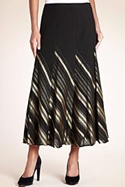 A Line Satin Striped Long Skirt