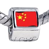 Pandora Style Bead China Flag Beads Fits Pandora Bracelet